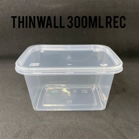 Jual Thinwall Ml Kotak Makan Wadah Kotak Plastik Rec Rectangle