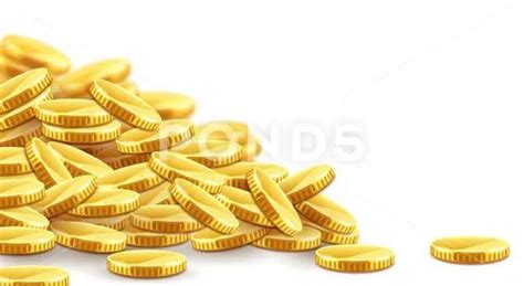 Gold Coins Cash Money Heap Vector Illustration Clip Art