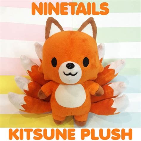 Ninetails kitsune Nine Tailed Fox Plush - Etsy