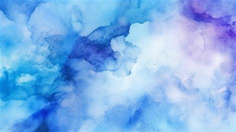 Gentle Aquatic Abstract Serene Watercolor Texture In Soft Blue And Grey