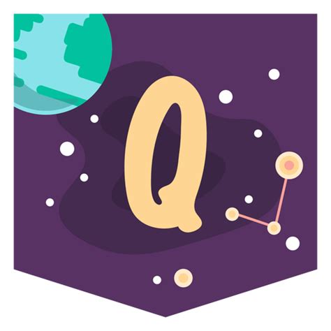 Space Alphabet Q Banner Png And Svg Design For T Shirts