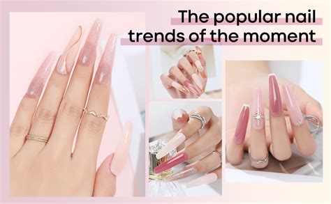 Amazon Modelones Poly Extension Gel Kit For Nail Colors Pink Glitter Nude Tones Poly