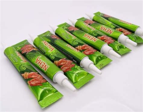 10 X Neha Herbal INSTANT COLOR Henna Tube BROWN Fast Henna Strong And