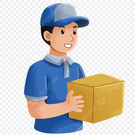 Delivery Man Clipart Vector Delivery Man Illustration Man Clipart