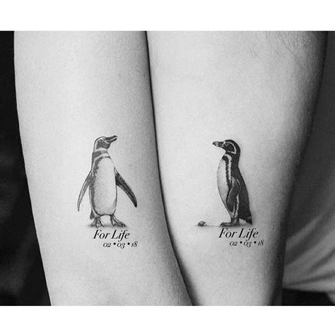 penguin tattoos for couples - lorettalynnvanlearrose