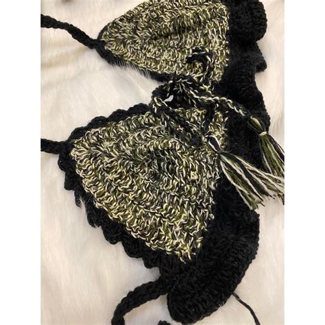 บราถก บราไหมพรม บกน ไหมพรม มฟองนำเสรมทรง ชดวายนำ crochet bikini priseter ThaiPick