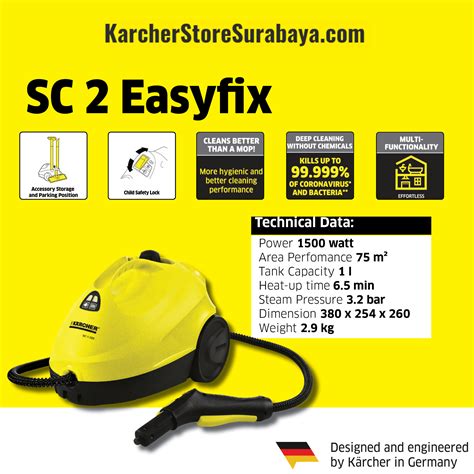 Karcher SC2 Easyfix steam cleaner | Lazada Indonesia