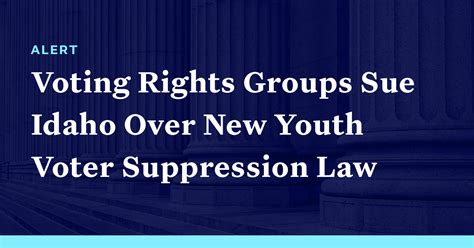 Voting Rights Groups Sue Idaho Over New Youth Voter Suppression Law