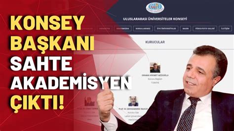 Niversitenin Ba L Oldu U Konsey Ba Kan Akademisyen De Ilmi