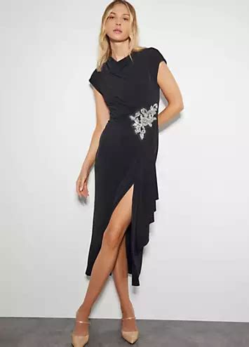 Monsoon Carla Embellished Cowl Midi Dress Kaleidoscope