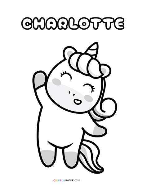 Charlotte Unicorn Coloring Page Coloring Home