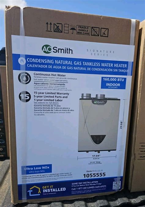 A O Smith Signature Series Gpm Btu Indoor Natural Gas