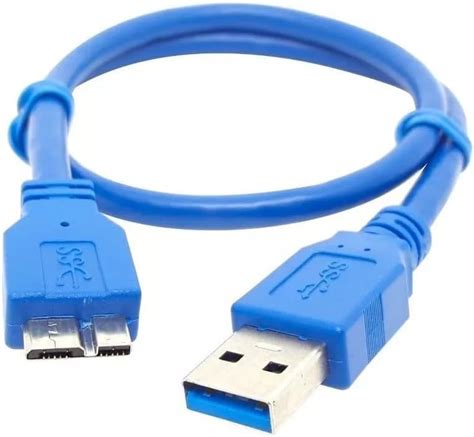 Cabo Para HD Externo Usb X Micro 3 0 50 Centímetros Azul Cabo USB 3 0