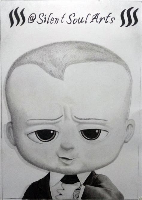 Drawing Challenge Portrait Of The Boss Baby Step By Step Steemit