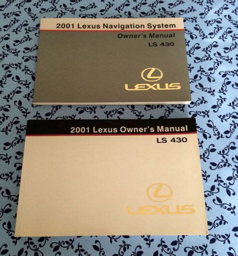 Find 2001 Lexus LS430 LS 430 Sedan Owners Manual W NAVIGATION GUIDE