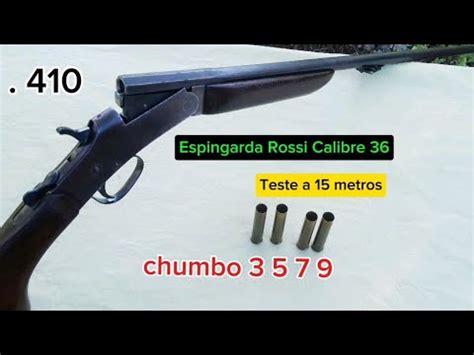 Espingarda Rossi Pomba Calibre 36 Teste De Agrupamento Cartucho