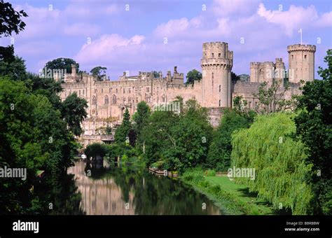 Warwick Castle & River Avon, Warwick, Warwickshire, UK Stock Photo - Alamy