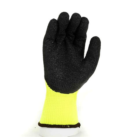 Anti Static Industrial Black Latex Coated Rubber 7g Yellow Terry Liner