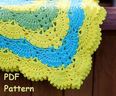 Crochet Lace Shell Stitch Baby Afghan Pattern Square Afghan - Etsy