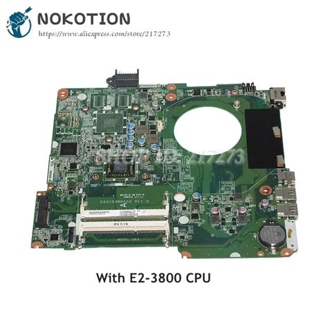 Nokotion Main Board For Hp Pavilion F Laptop Motherboard Da U Mb D