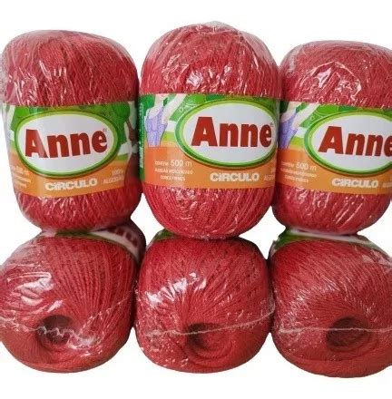 Linha Anne 500m Circulo Cor Vermelho Carmim Parcelamento Sem Juros