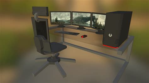 Pc setup - 3D model by Gingerbread (@aerialmace) [7ce2827] - Sketchfab