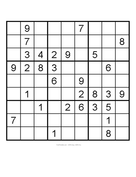 Sudoku Printable Sheets Medium Level