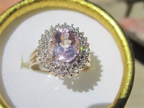 14k Untreated Natural Pink Topaz Ring Over One by EarthFoundJewels