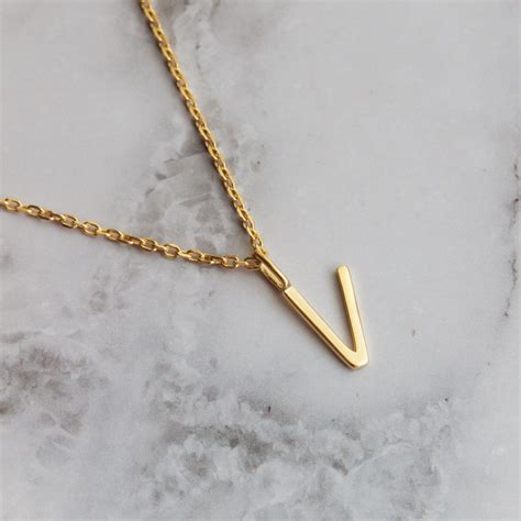 Gold Initial Necklace Pendant Delicate Initial Necklace Carrie