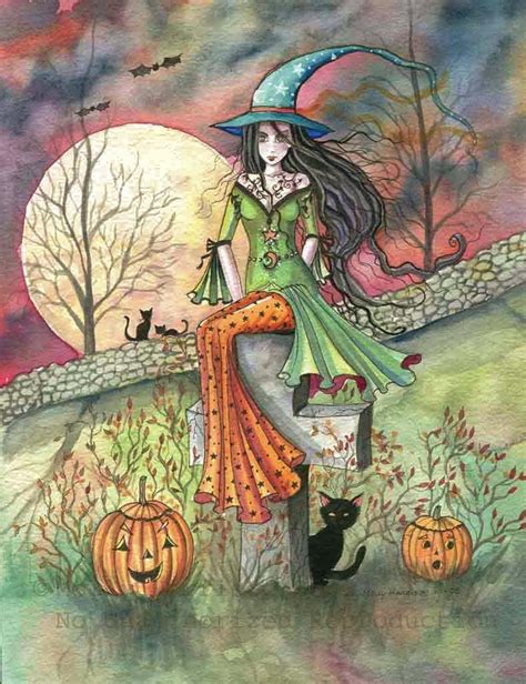 Halloween Witch Painting at PaintingValley.com | Explore collection of ...