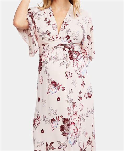 Jessica Simpson Maternity Printed Maxi Dress Macys