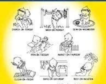 Bonnie Bonnet Aunt Martha S Vintage Embroidery Hot Iron Transfer Pattern Etsy