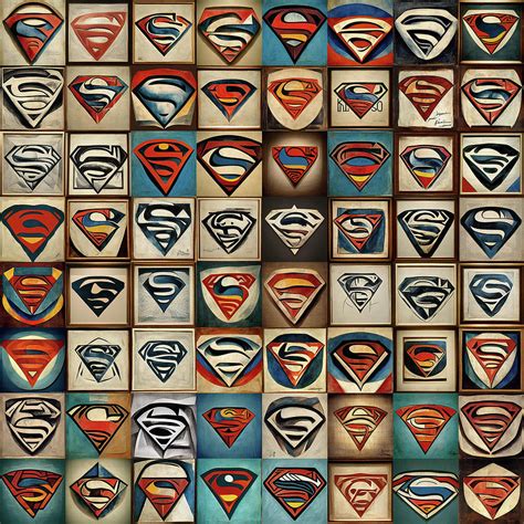 Collection Of 64 Alternate Superman Logos Digital Art By Tin Tran