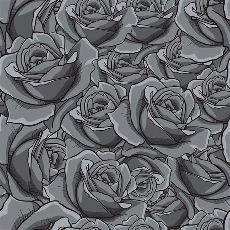 Rose Seamless Pattern Flower Seamless Pattern Vector Floral Seamless