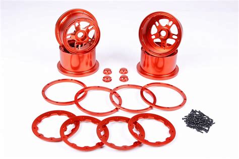 Alloy Wheel Hub With Alloy Beadlock Set Fit For Hpi Rovan Rofun Km