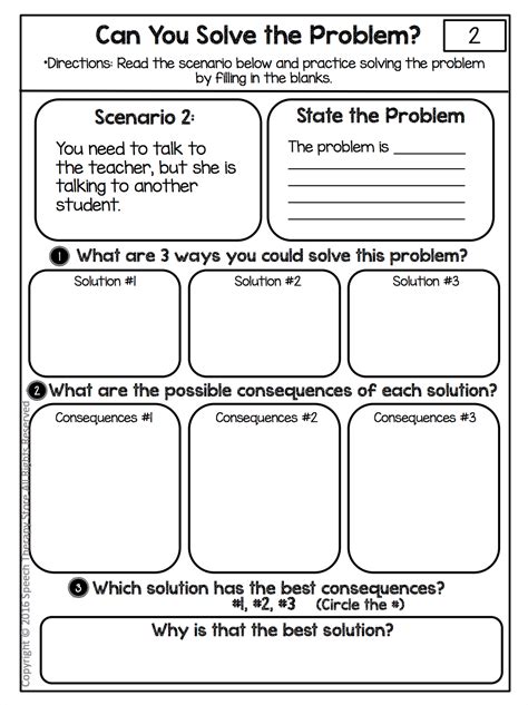 Speech Therapy Life Skill Social Skills 15 Differentiated Lesson Plans Problem Solving