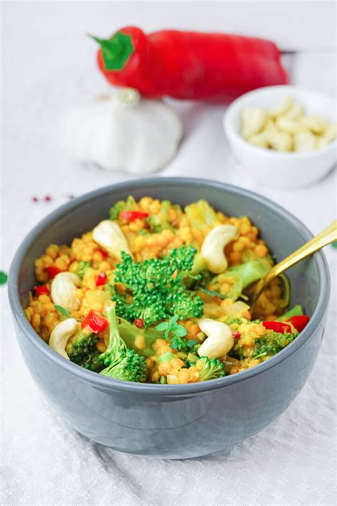 Linsen Curry Mit Brokkoli Schnelles Gesundes Und Veganes Rezept