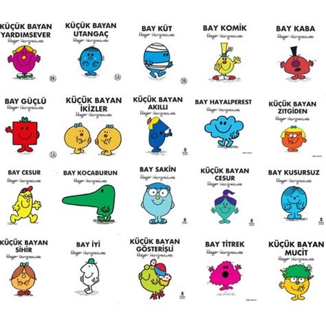 Küçük Bay ve Bayan Serisi 20 Kitap 1 Set Roger Hargreaves Kitabı