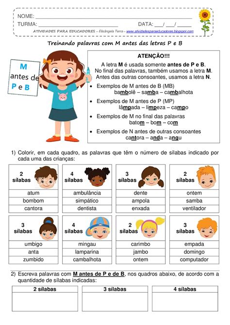 ATIVIDADES PARA EDUCADORES M Antes De P E B