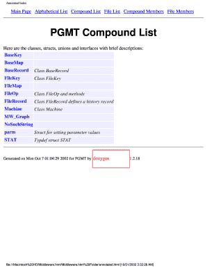 Fillable Online PGMT Compound List Universit Du Qubec En Outaouais