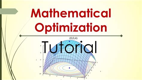 Mathematical Optimization Basics Youtube