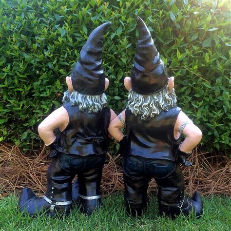 Biker Garden Gnome Couple Figurine Naughty Nude Gnomes Statue Christmas Gift Pc EBay Australia