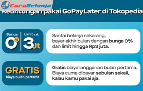 Cara Bayar Tokopedia Pakai Gopay Paylater Syarat Biaya