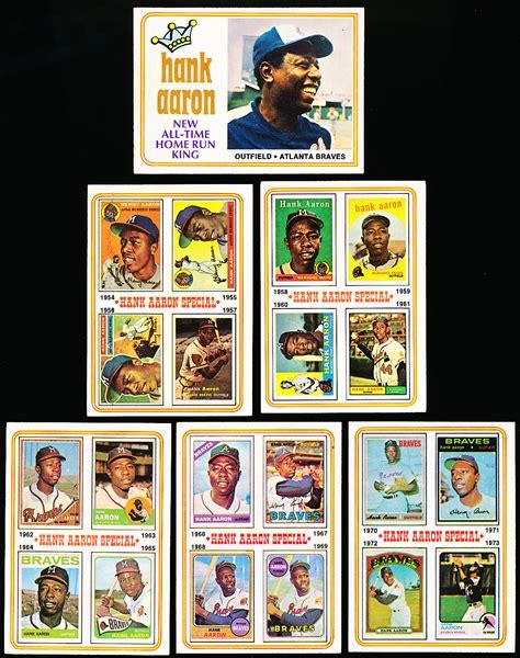 Lot Detail Topps Bb Hank Aaron Cards