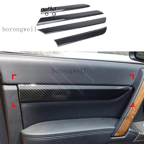 Borongwell Buah Serat Karbon Warna Side Door Handle Penutup Potong