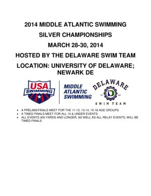 Fillable Online Maswim Ma Silver Champs Hosted By Dst At University Of