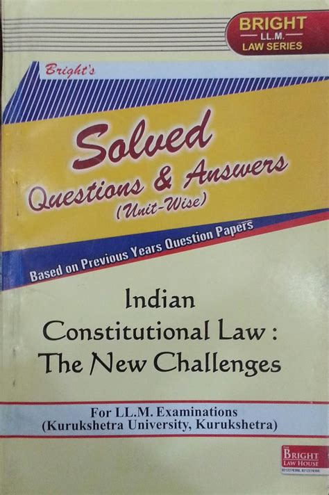 Indian Constitutional Law The New Challenges Solved Questions