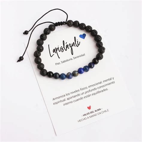 GENERICO Pulsera de Hombre Lapislázuli falabella