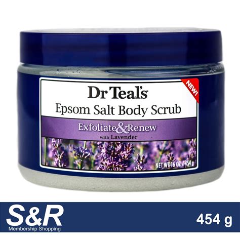 Dr Teal S Exfoliate And Renew With Lavender Epsom Salt Body Scrub 454 G