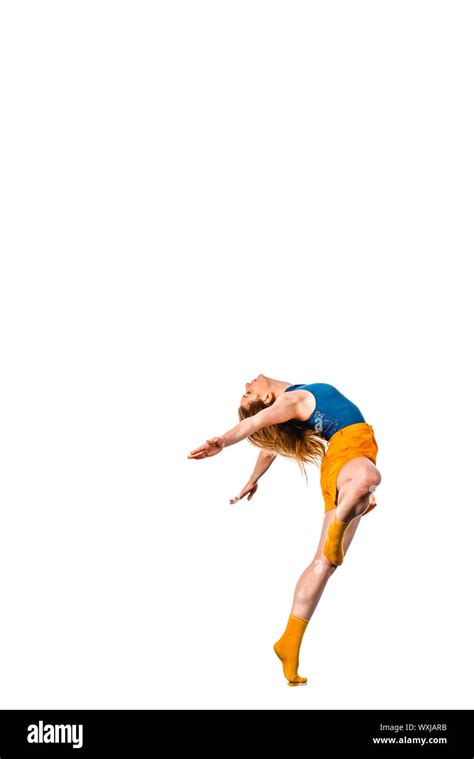 Disco Dancer Showing Some Movements Against Isolated White Background